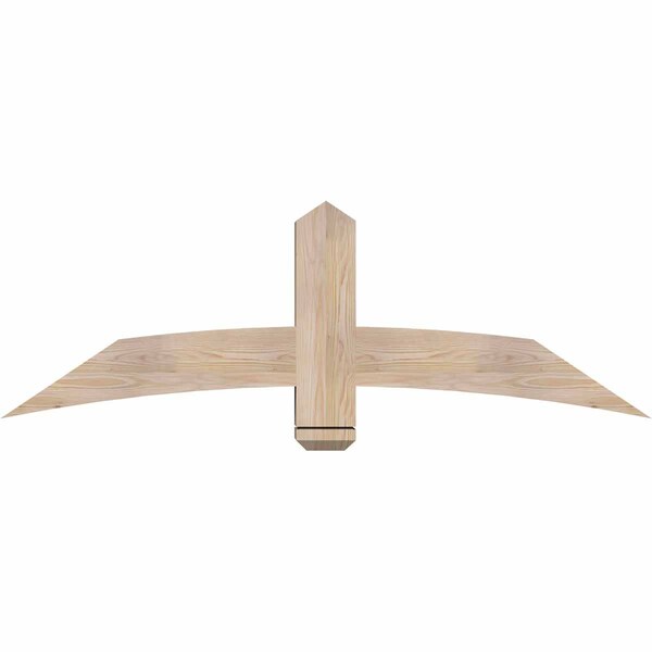 Ekena Millwork Bellingham Smooth Timber Gable Bracket, Douglas Fir, 60"W x 20"H x 5 1/2"D x 5 1/2"F, 8/12 Pitch GBW060X20X0606BEL00SDF - main